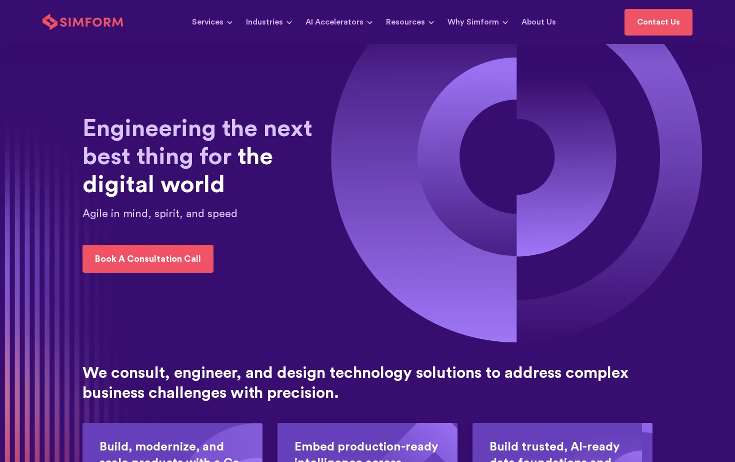 Simform - Product Engineering Company 页面快照